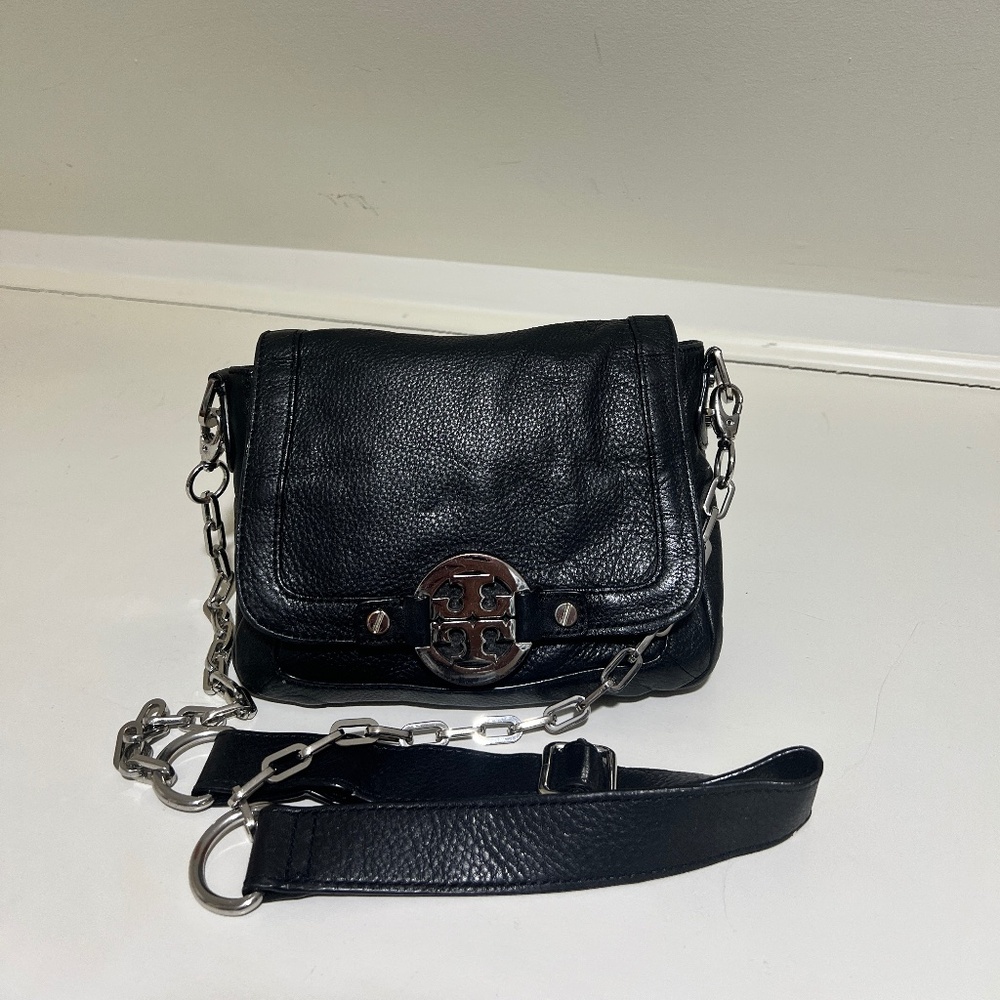 Black Leather Tory Burch Crossbody